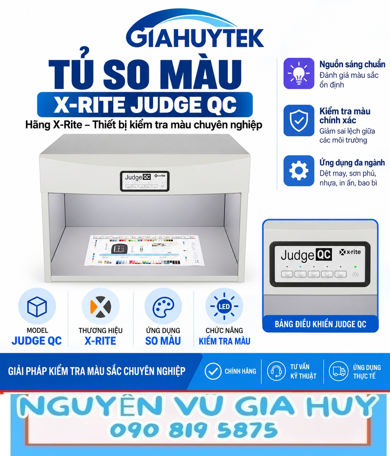 Tủ so màu X-Rite Judge QC và bảng điều khiển